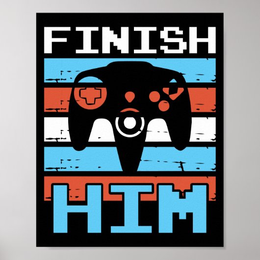 Finish Him Gaming Poster (Voorkant)
