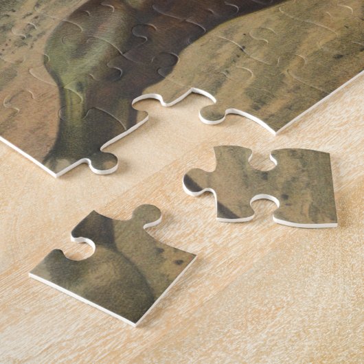  finish Line Horse Jockeys Illustratie Legpuzzel (Zijkant)