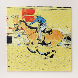 Finish-Line Run - Rodeo Cowgirl Legpuzzel