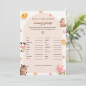 Finish Mama's Phrase Baby shower Game Kaart (Staand voorkant)