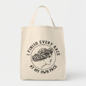 Finish Pace Grocery Tote Bag (Voorkant)