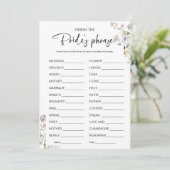 Finish The Brides Phrase Vrijgezellenfeest spel Kaart (Staand voorkant)