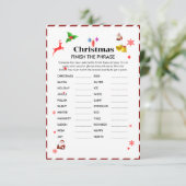 Finish The phrase Christmas Party game card Kaart (Staand voorkant)