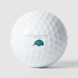'Finish Today Strong' Motivational Mindset Gift  Golfballen