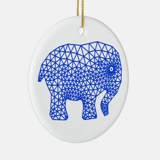 Finite Elephant Keramisch Ornament (Rechts)