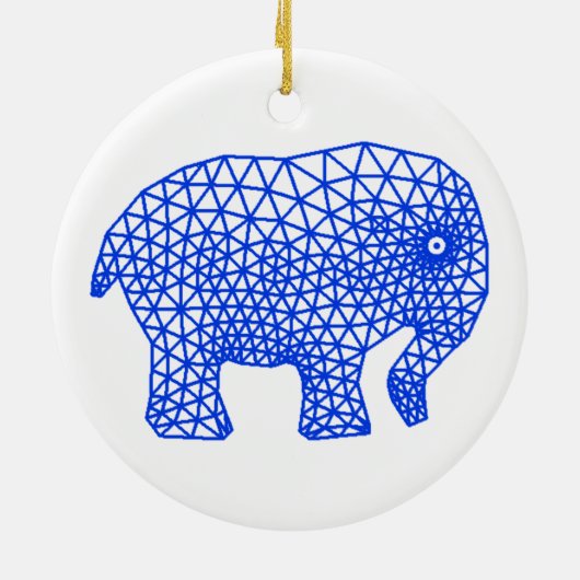 Finite Elephant Keramisch Ornament (Achterkant)