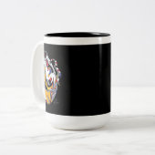 "FINJAN" Nabil Khazen Mok. Tweekleurige Koffiemok (Voorkant links)