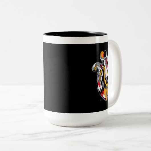 "FINJAN" Nabil Khazen Mok. Tweekleurige Koffiemok (Voorkant rechts)