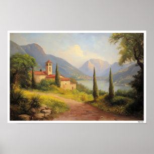 FINKUNST EUROPESE LANDSCHAP POSTER