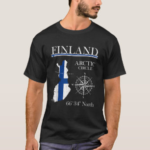 Finland Arctisch avontuur Suomi Finse vlag T-shirt