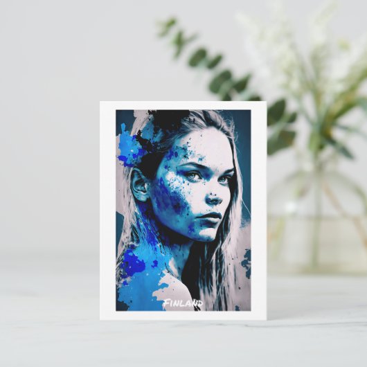 Finland Briefkaart - Portret - Vrouwenwereld (Staand voorkant)