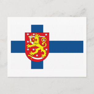 Finland Briefkaart Vlag w COA