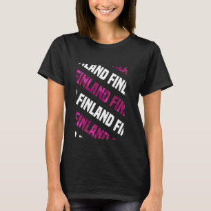 Finland Camo Patroon Roze Camouflage T-shirt