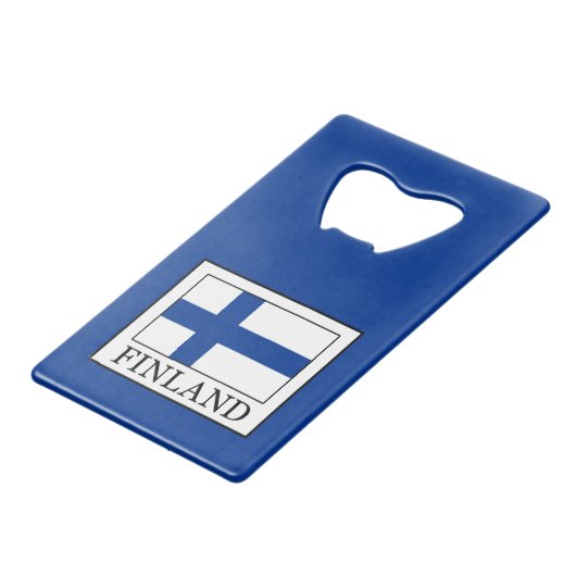 Finland Creditkaart Flessenopener (Voorkant Gekanteld)
