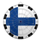 Finland dartboard en Finse vlag/spelraad Dartbord (Voorkant)
