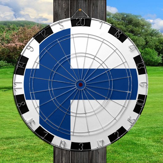 Finland dartboard en Finse vlag/spelraad Dartbord