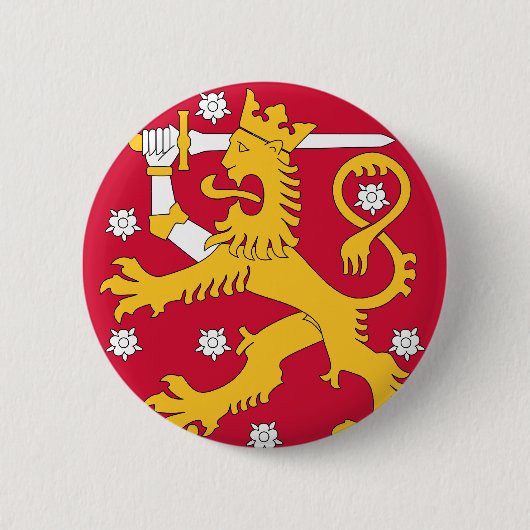 finland embleem ronde button 5,7 cm (Voorkant)