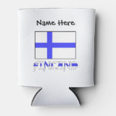 Finland en Finse vlag gepersonaliseerd Blikjeskoeler (Voorkant)