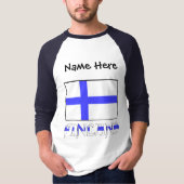 Finland en Finse vlag gepersonaliseerd T-shirt (Voorkant)
