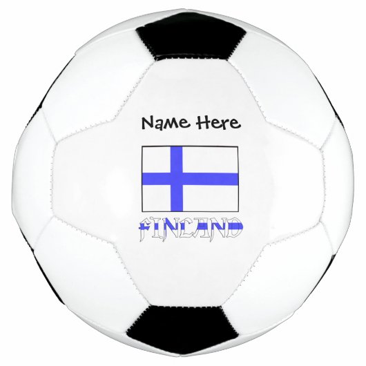 Finland en Finse vlag gepersonaliseerd Voetbal (Voorkant)