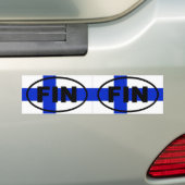 Finland - FIN - Europees ovaal Bumpersticker (Op auto)