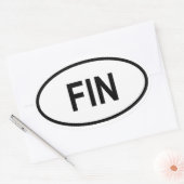 Finland "FIN" Ovale Sticker (Envelop)