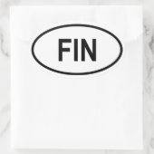Finland "FIN" Ovale Sticker (Tas)