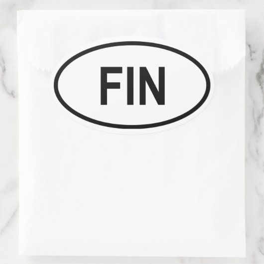 Finland "FIN" Ovale Sticker (Tas)