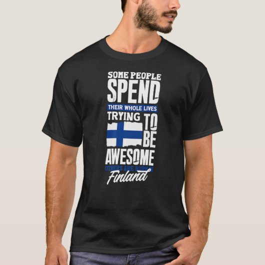 Finland Finland Flag Quote T-shirt (Voorkant)