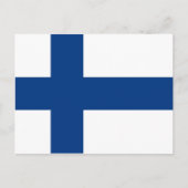 Finland (Fins) Briefkaart van de vlag (Voorkant)