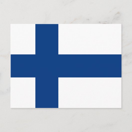Finland (Fins) Briefkaart van de vlag (Voorkant)
