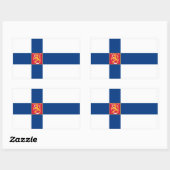 Finland/Fins/Finse vlag Rechthoekige Sticker (Vel)