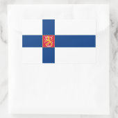 Finland/Fins/Finse vlag Rechthoekige Sticker (Tas)