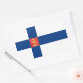 Finland/Fins/Finse vlag Rechthoekige Sticker (Envelop)
