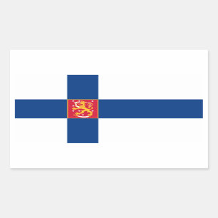 Finland/Fins/Finse vlag Rechthoekige Sticker