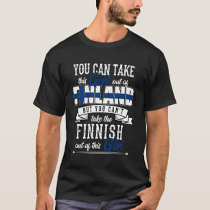 Finland Fins Meisje Scandinavië Nationaliteit Pull T-shirt