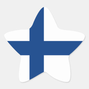 Finland/Finse/Finse (civiele) vlag Ster Sticker