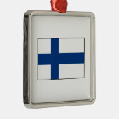 Finland - Finse vlag Metalen Ornament (Rechts)