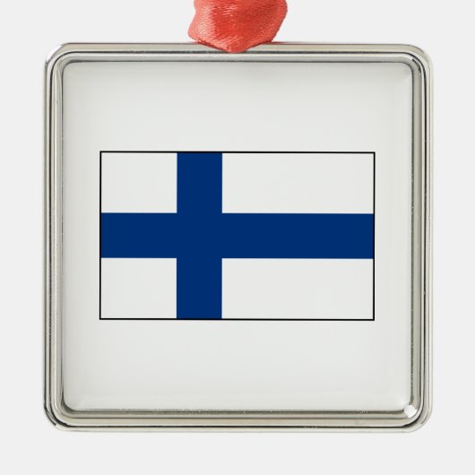 Finland - Finse vlag Metalen Ornament (Voorkant)