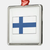 Finland - Finse vlag Metalen Ornament (Links)