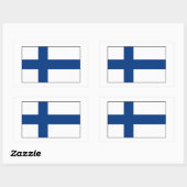 Finland - Finse vlag Rechthoekige Sticker (Vel)