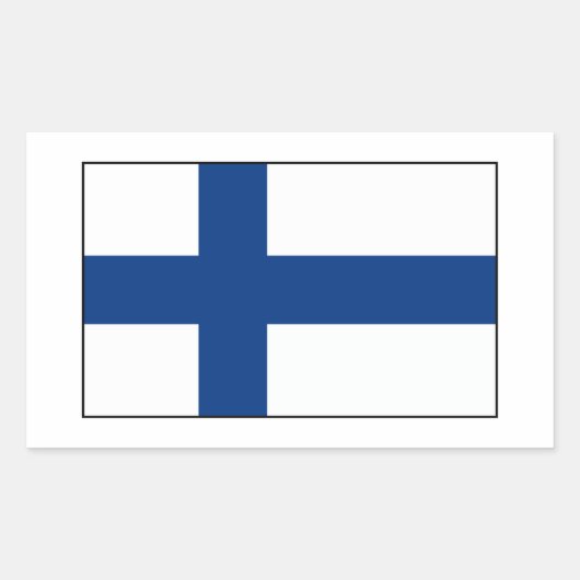 Finland - Finse vlag Rechthoekige Sticker (Voorkant)