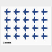 Finland Fisheye Vlag Sticker (Vel)