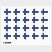 Finland Flag Classic Ronde Sticker (Vel)