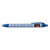 Finland Flag Cute Patriotic Zwarte Inkt Pen (Bovenkant)