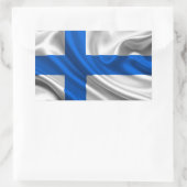 Finland Flag Fabric Rechthoekige Sticker (Tas)