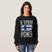 Finland Flag Finn Power Battery Proud T-shirt (Voorkant volledig)