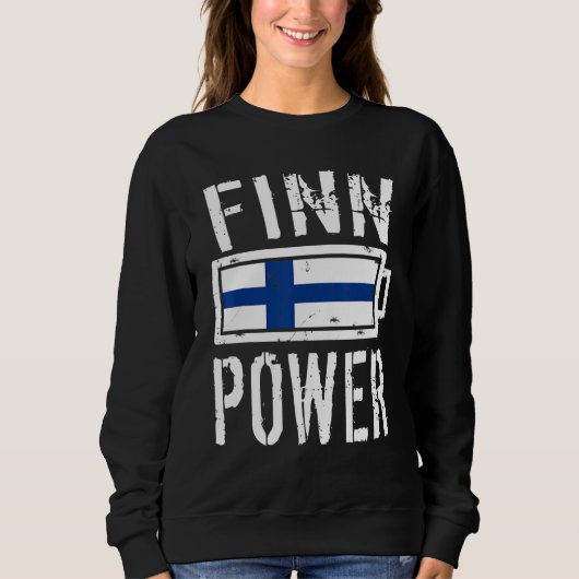 Finland Flag Finn Power Battery Proud T-shirt (Voorkant)