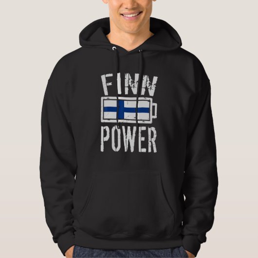 Finland Flag Finn Power Battery Proud T-shirt (Voorkant)