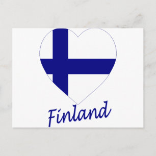 Finland Flag Heart Briefkaart